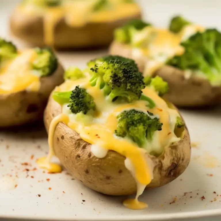 Quick and Delicious Cheesy Broccoli Stuffed Baked Potatoes