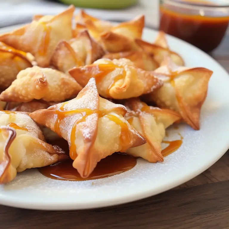 Quick and Delicious Air Fryer Caramel Apple Wontons