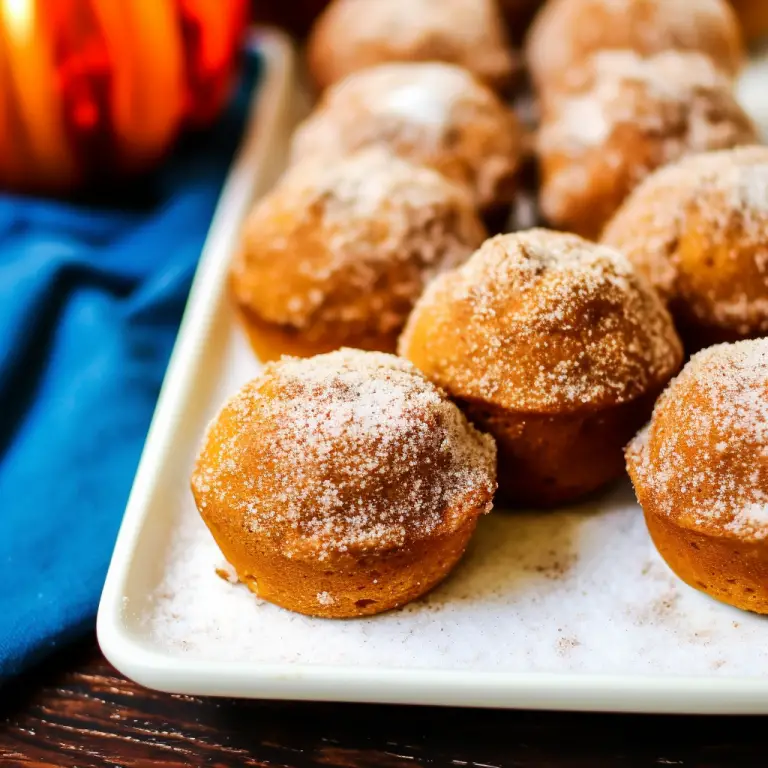 Easy Recipe for Homemade Baked Pumpkin Donut Holes