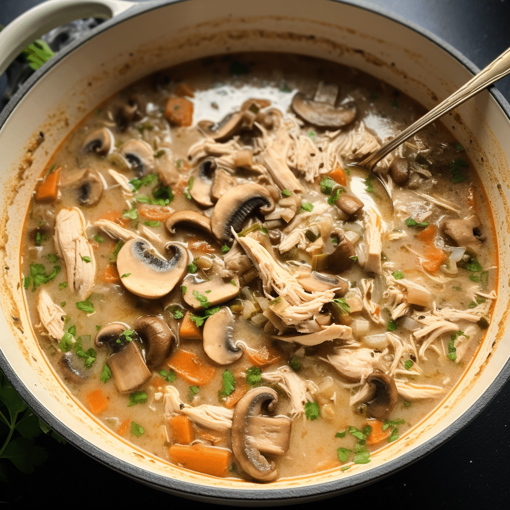 Easy Homemade Chicken, Mushroom & Wild Rice Soup Recipe - Charm Recipes