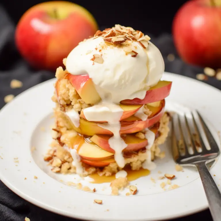 Quick and Easy Healthy Apple Crisp Stacks