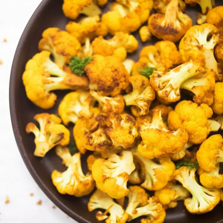Quick and Delicious Airfryer Roasted Curried Cauliflower