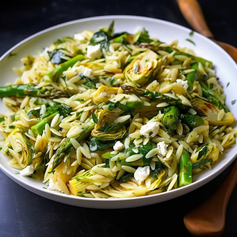 Easy Recipe: Orzo with Feta & Asparagus