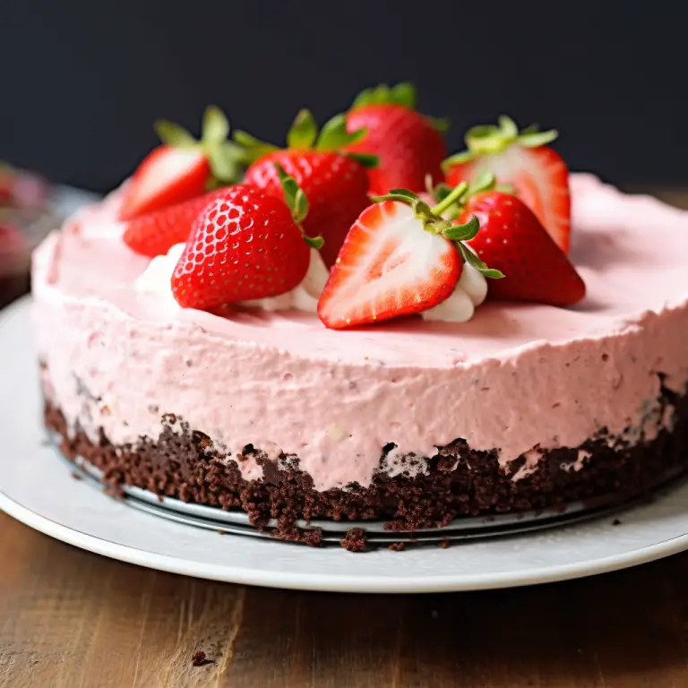 How to Make a Strawberry Cheesecake with Brownie Crust