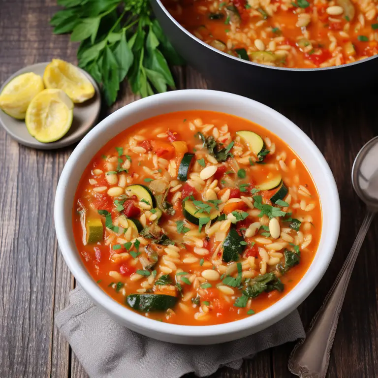 Easy Vegetable Orzo Soup Recipe for Beginners