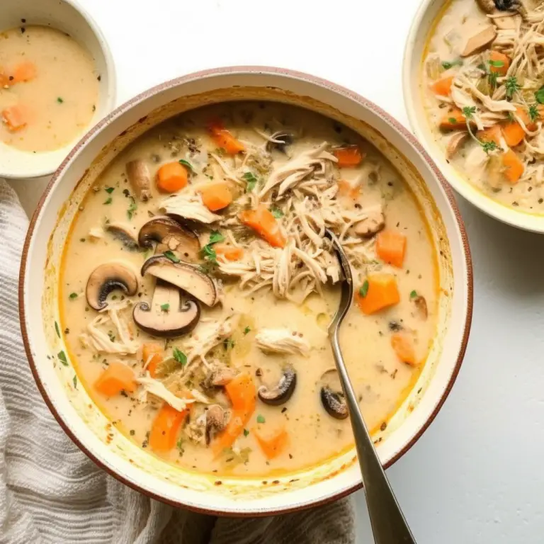 Easy Homemade Chicken, Mushroom & Wild Rice Soup Recipe