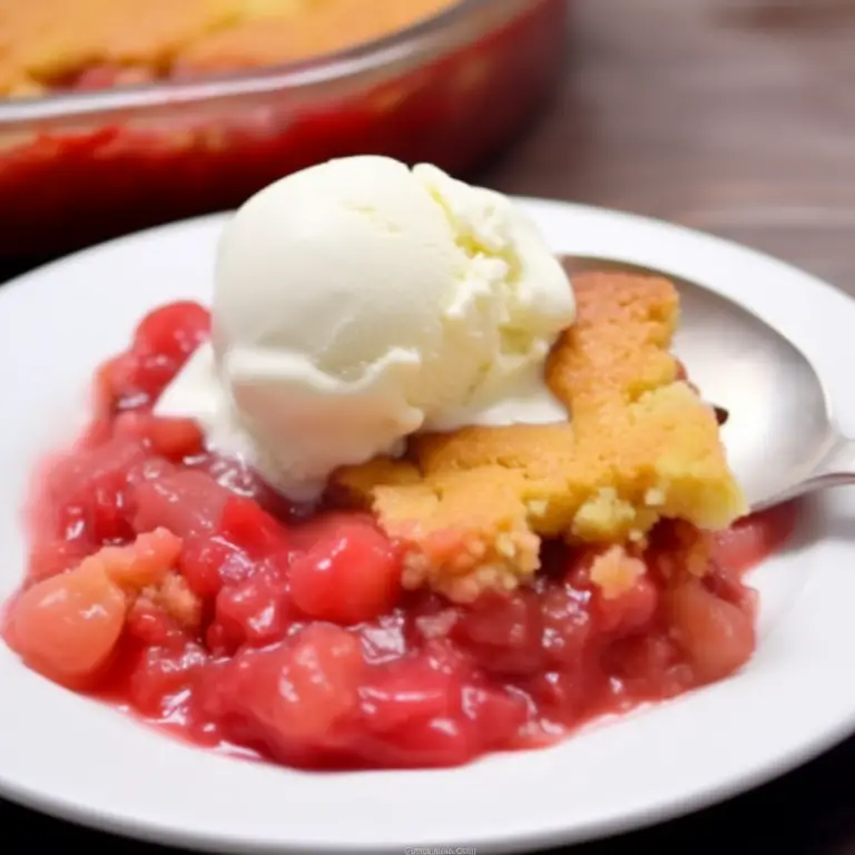Quick and Simple Rhubarb Dump Cake
