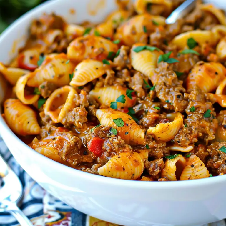 Creamy Beef and Shells A Family Favorite