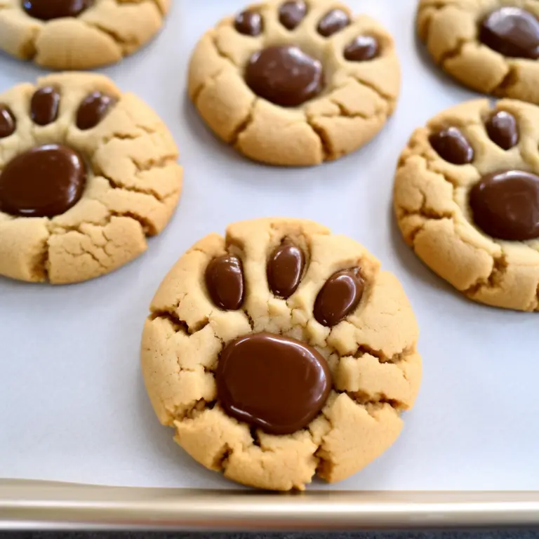 Delicious Peanut Butter Paw Print Cookies for Pet Lovers