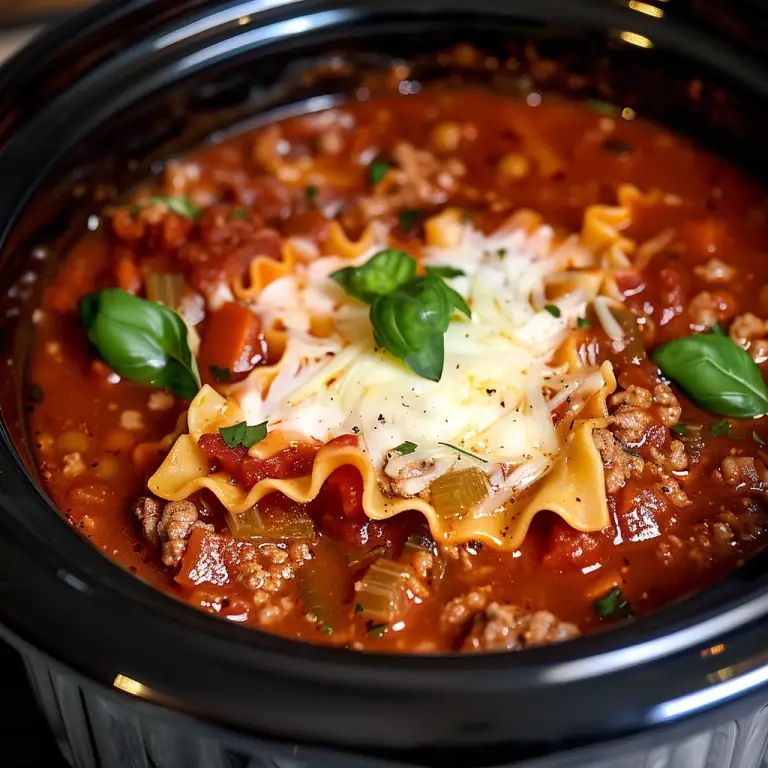 How to Make Slow Cooker Lasagna Soup