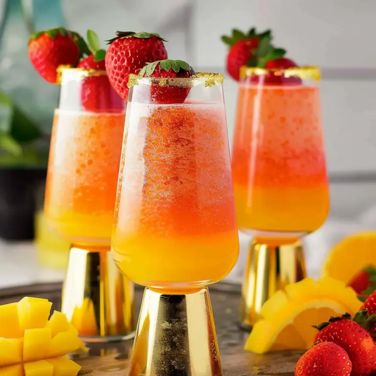 How to Make Pineapple Strawberry Mimosas