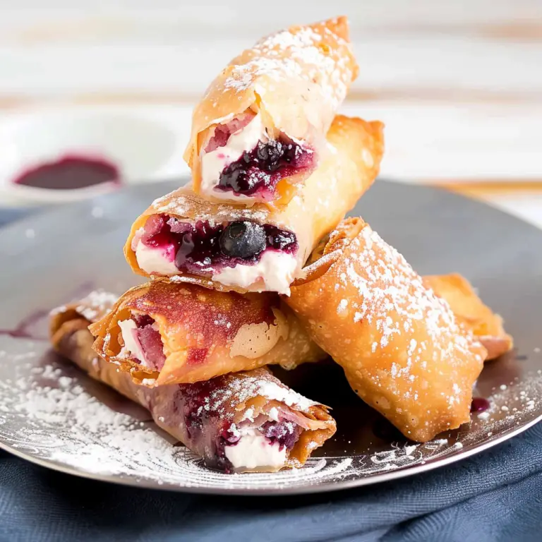 Step-by-Step Guide Blueberry Cream Cheese Egg Rolls