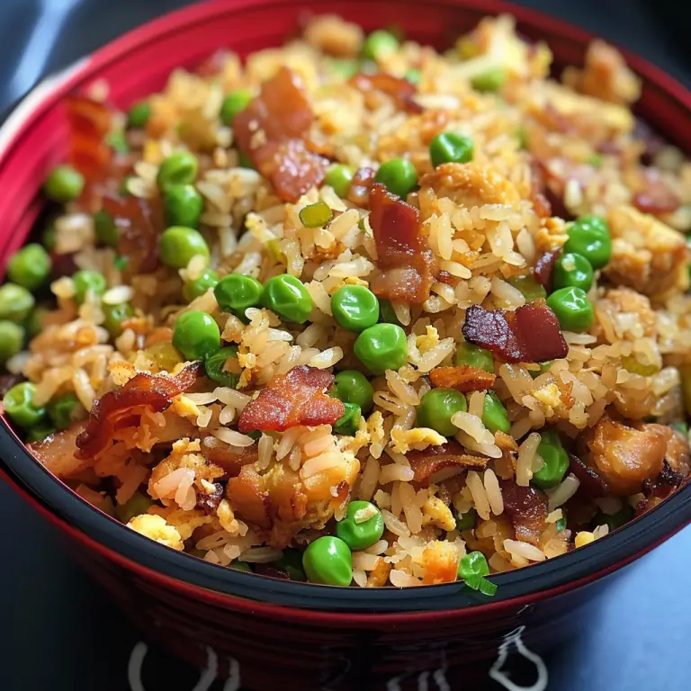 Cooking Delicious  Bacon Fried Rice