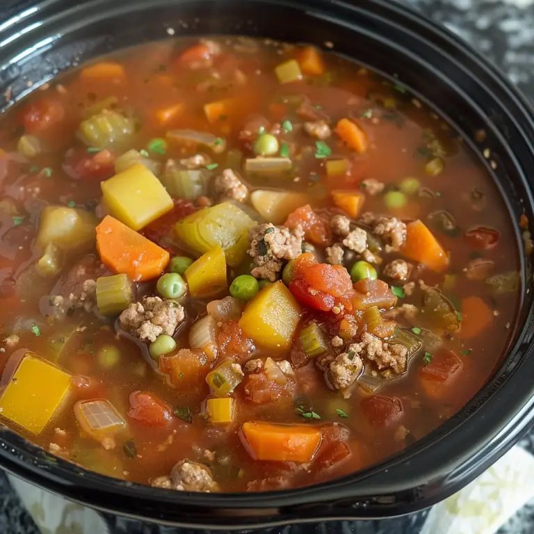 How to Make a Healthy Hamburger Slow Cooker Soup
