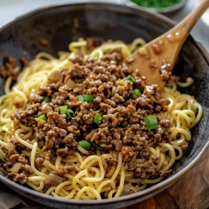 How to Make Mongolian Ground Beef Noodles