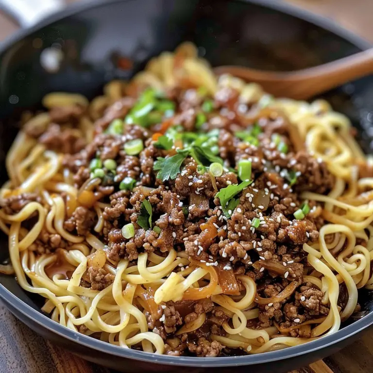 How to Make Mongolian Ground Beef Noodles
