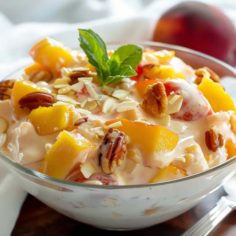 Quick and Simple Peach Dessert Salad Recipe to Try Today