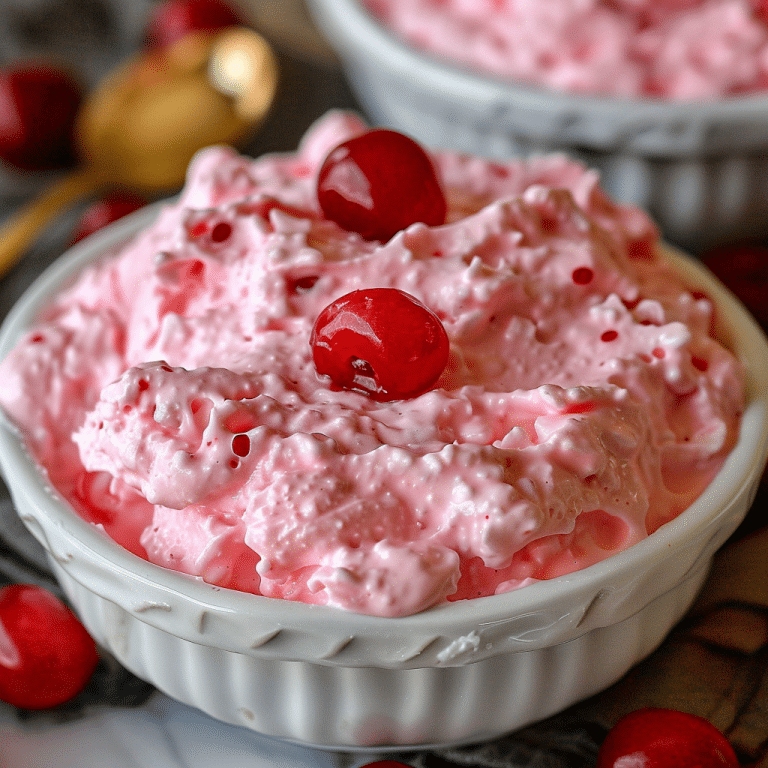 How to Make Pink Cherry Jello Fluff Dessert