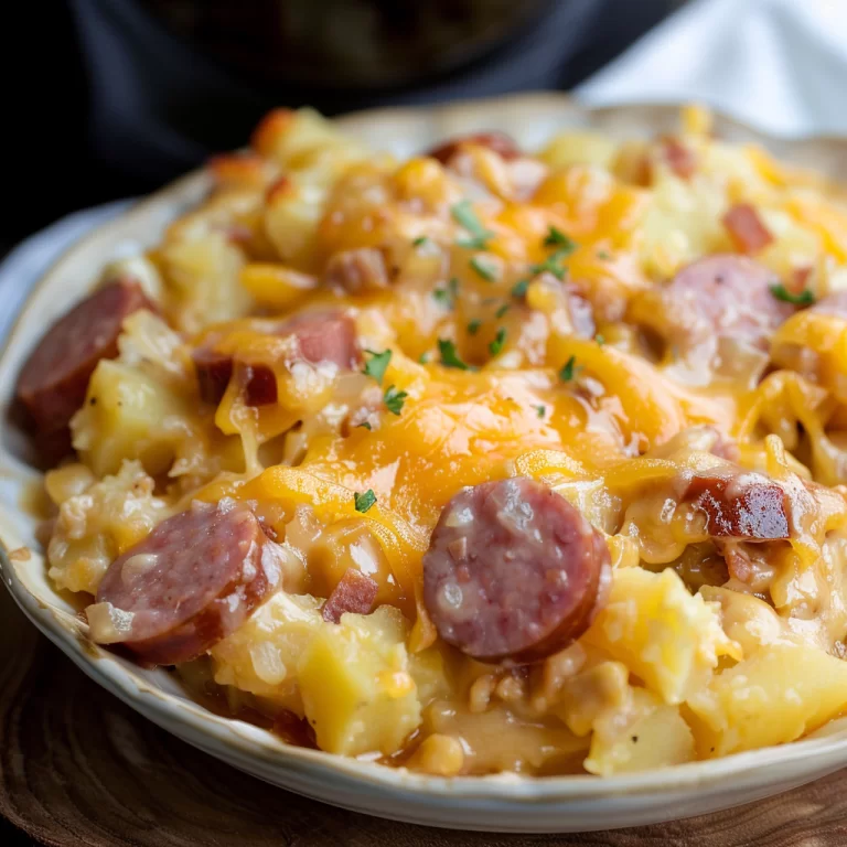 Step-by-Step Guide Making Slow Cooker Cheesy Kielbasa Hashbrown Casserole