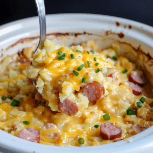 Step-by-Step Guide Making Slow Cooker Cheesy Kielbasa Hashbrown Casserole