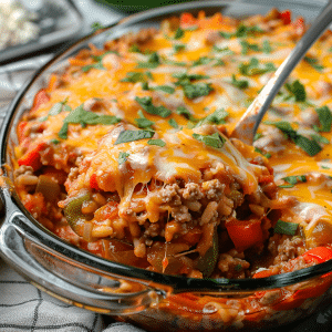 Quick and Simple Stuffed Pepper Casserole Recipe