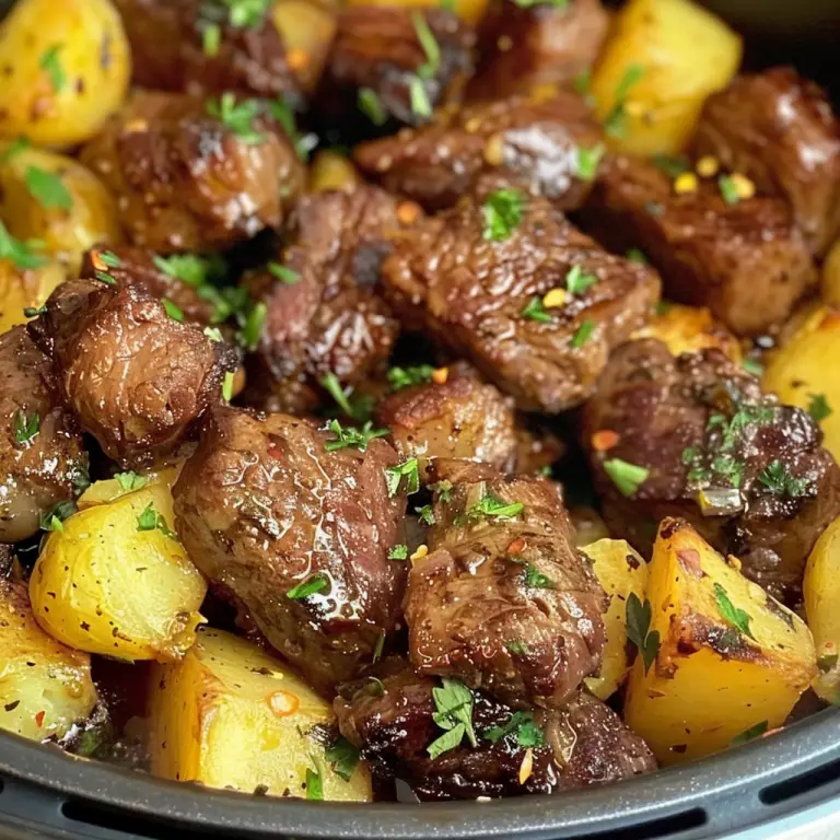 How to Make Air Fryer Garlic Butter Steak Bites and Potatoes