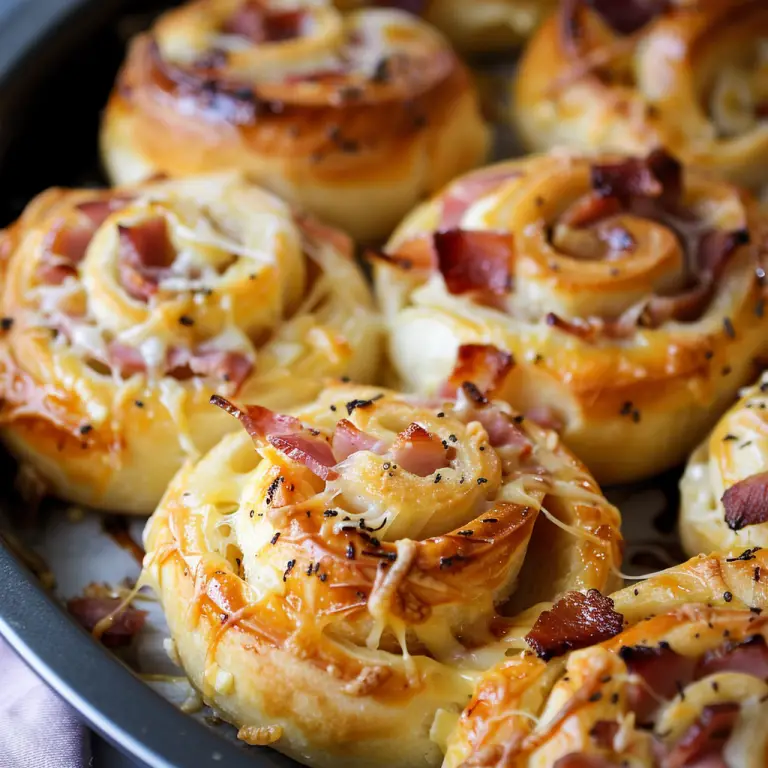 Homemade Bacon Ham and Cheese Breakfast Rolls At Home