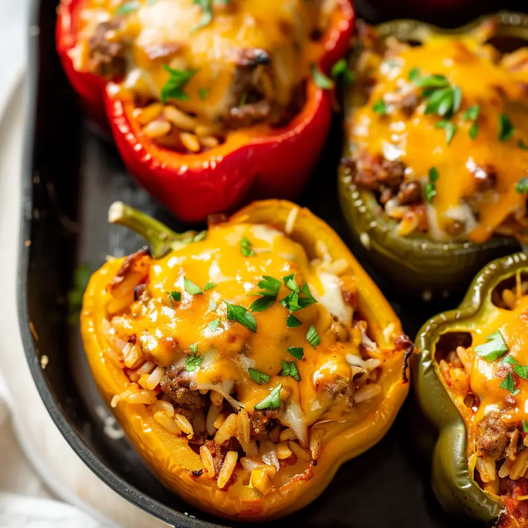 How To Make Delicious Beef and Rice Stuffed Peppers