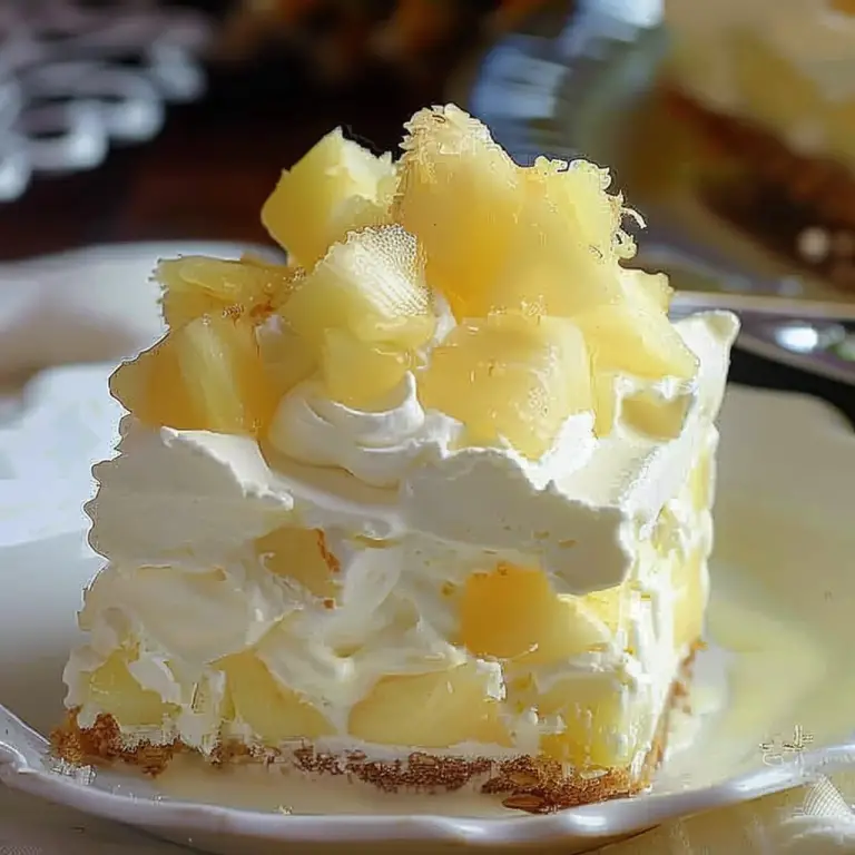 Easy Steps to Make No-Bake Pineapple Cream Dessert