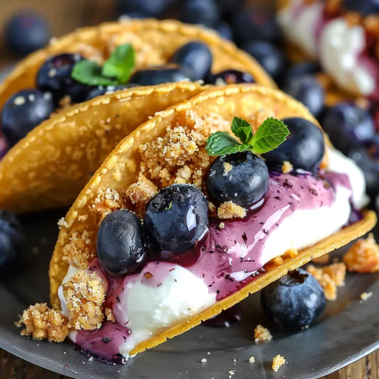 How to Make Blueberry Cheesecake Tacos At Home