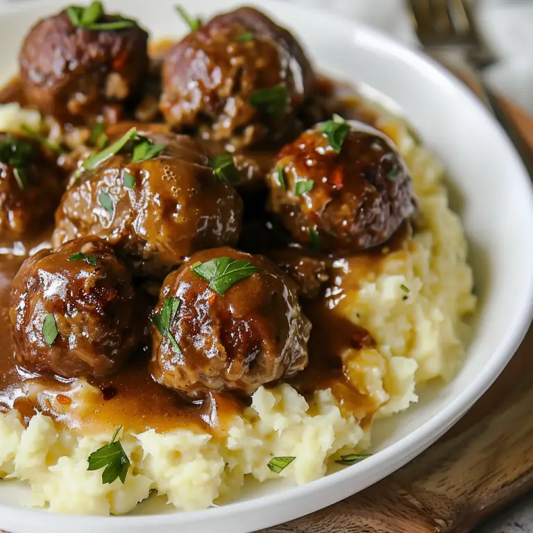How to Make Slow Cooker Salisbury Steak Meatballs At Home