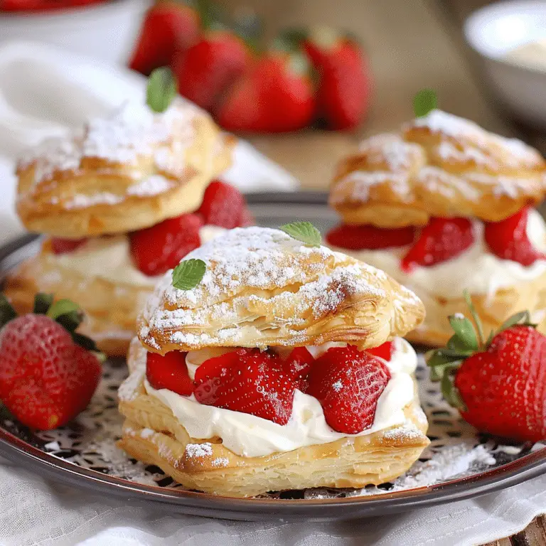 How to Make Delicious Strawberries & Cream Pastry Puffs – Charm Recipes