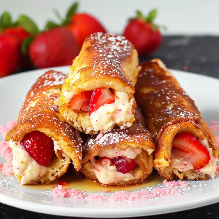 How to Make Strawberry Cheesecake French Toast Roll Ups
