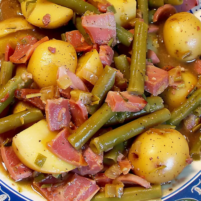 How to Make Slow Cooker Green Beans, Ham, and Potatoes