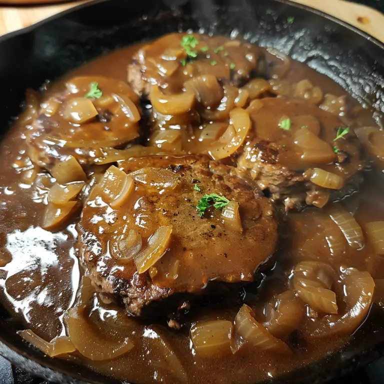 How to Make Brown Gravy Smothered Hamburger Steaks
