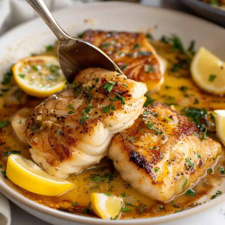 How To Make Pan Seared Cod with Lemon Butter Sauce Recipe