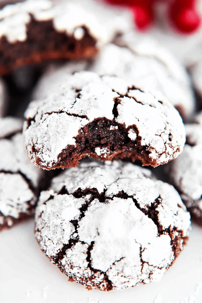 Chewy Chocolate Crinkle Cookies