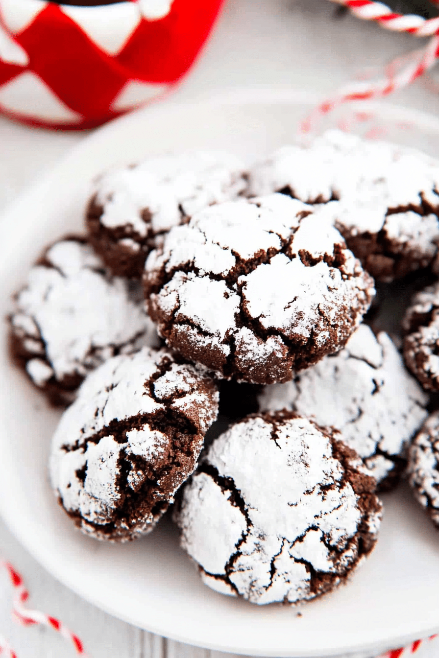 Chewy Chocolate Crinkle Cookies 