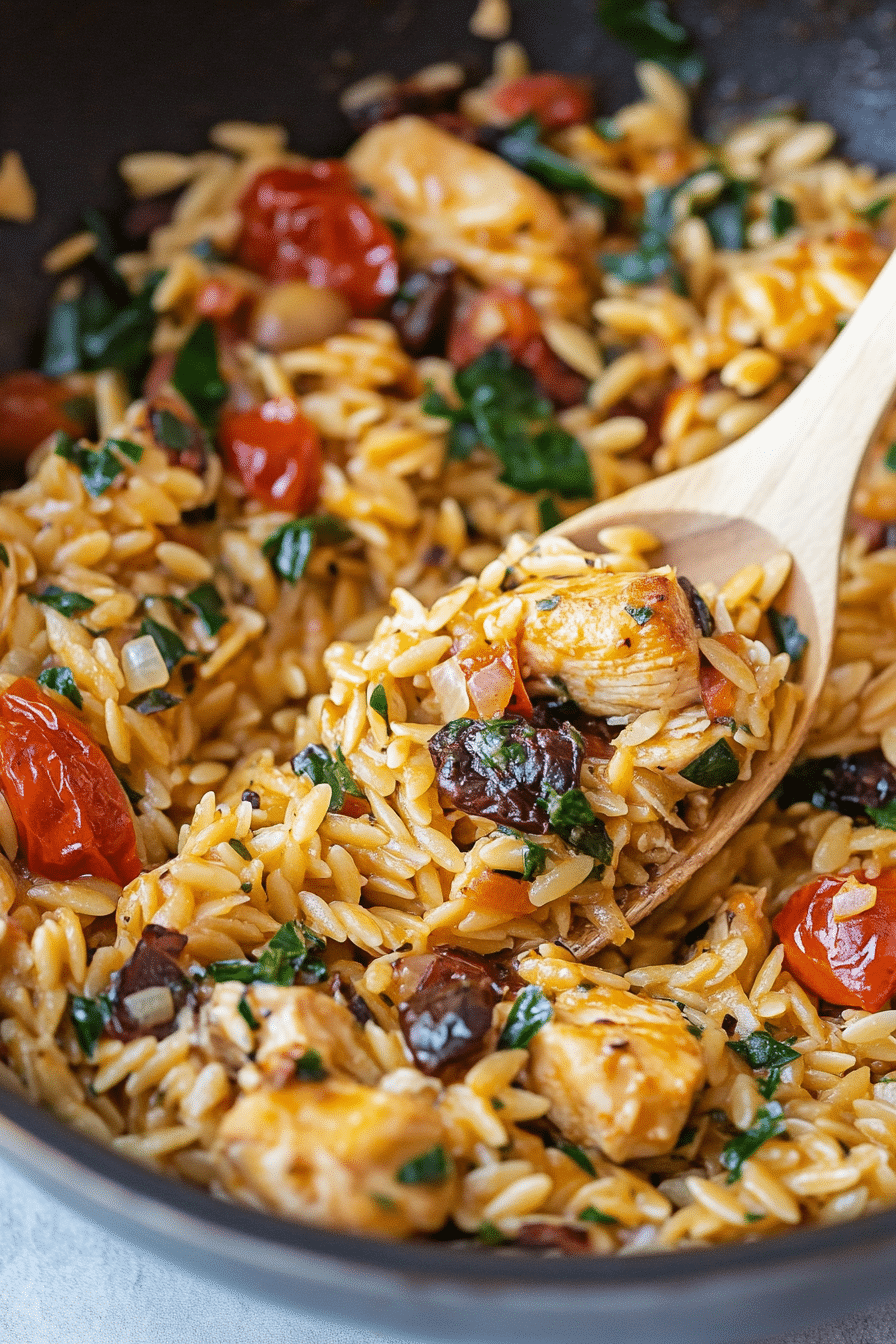 Mediterranean Chicken with Orzo