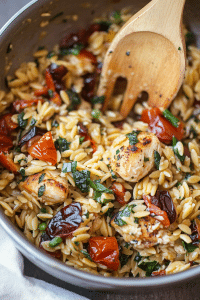 Mediterranean Chicken with Orzo