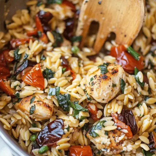 Mediterranean Chicken with Orzo