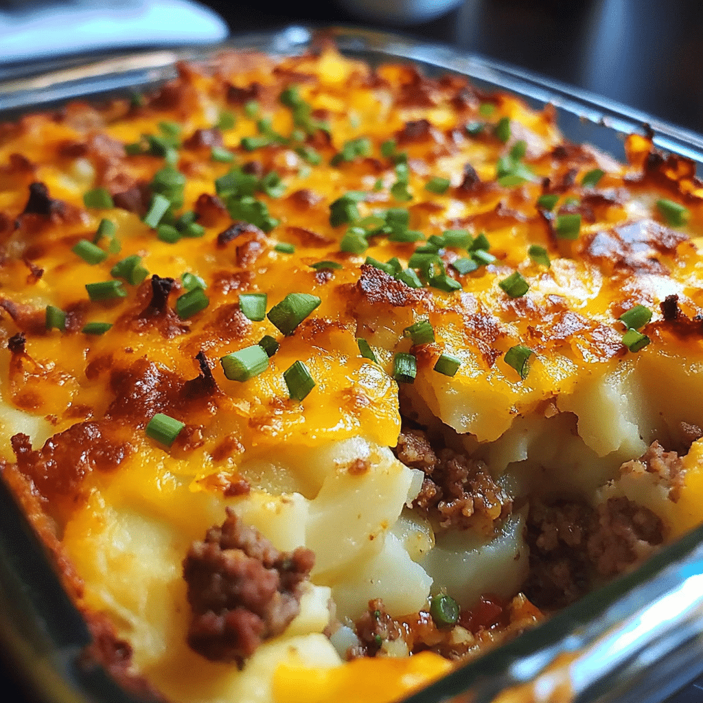 Loaded Potato and Meatloaf Casserole