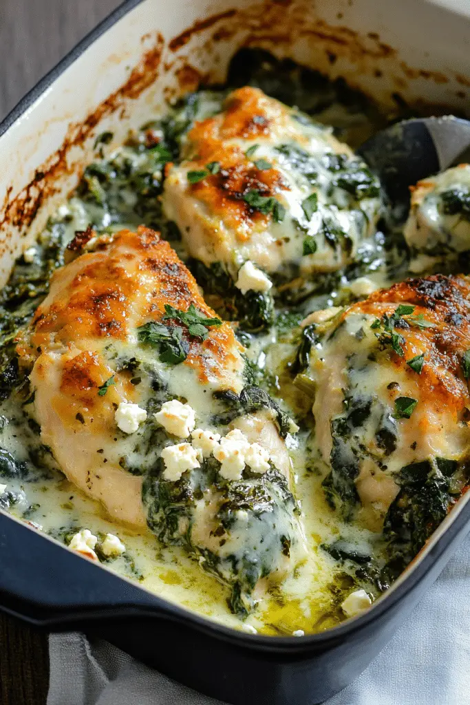 Spinach And Feta Baked Chicken