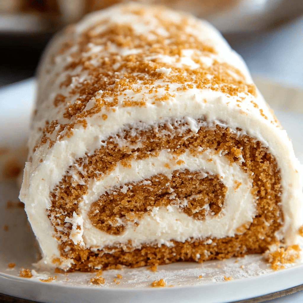 Carrot Cake Roll with Cream Cheese Frosting Filling