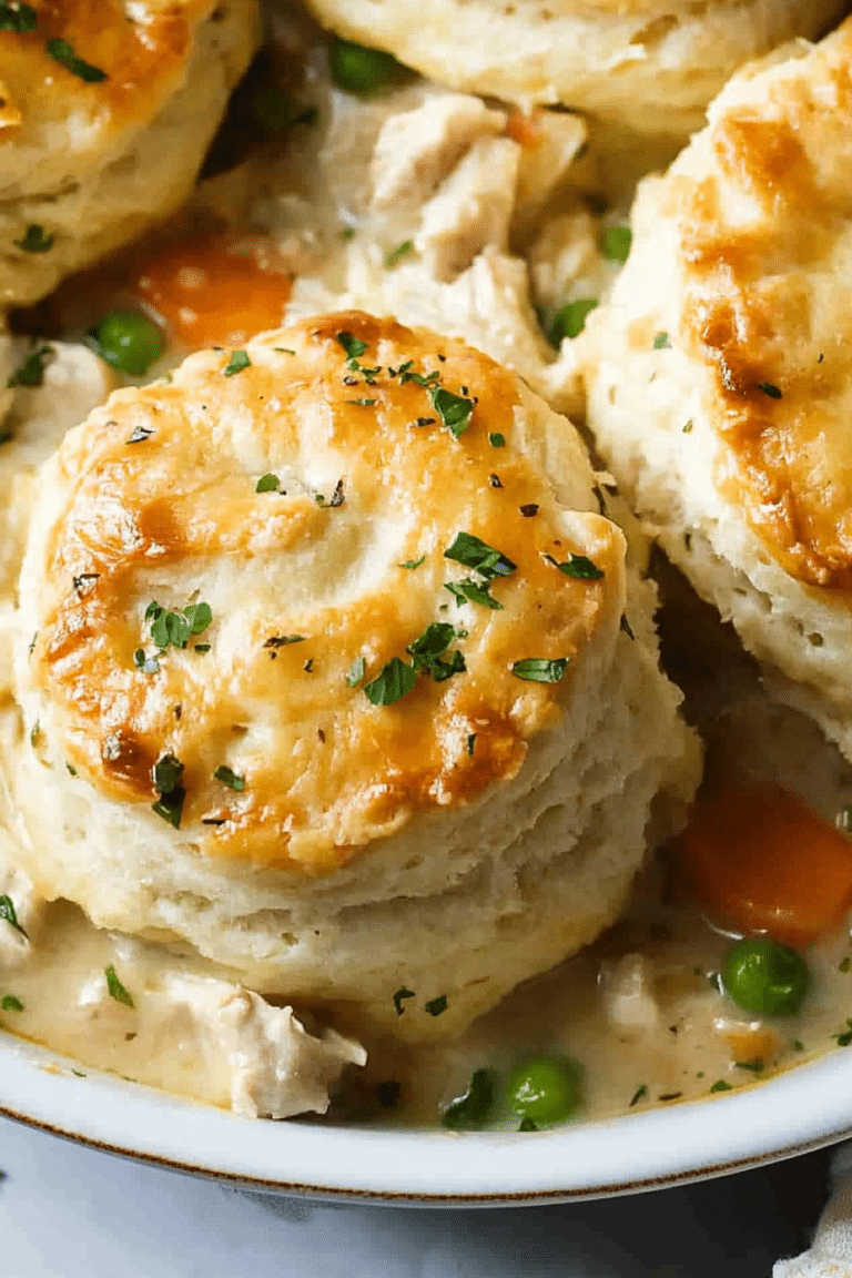 Chicken Pot Pie Biscuits