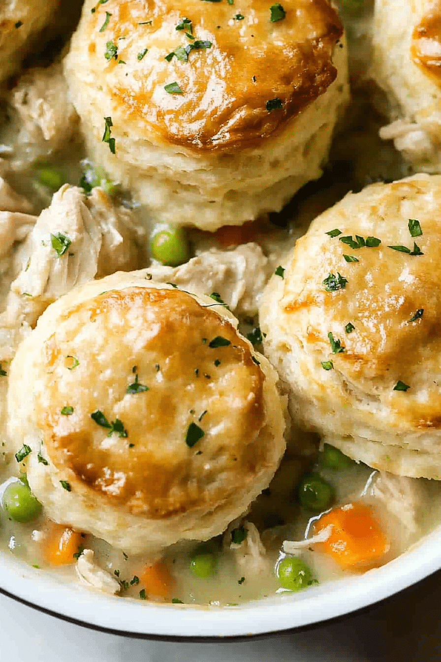 Chicken Pot Pie Biscuits