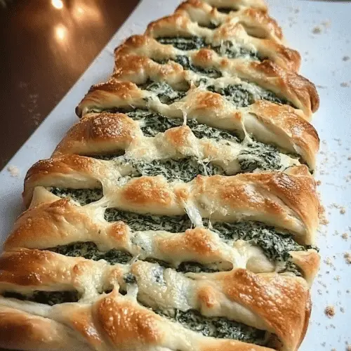 Christmas Tree Spinach Dip Breadsticks