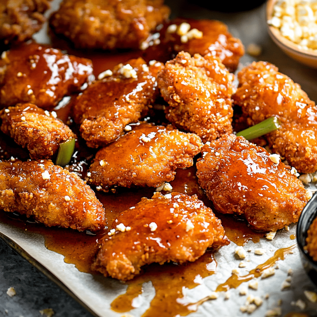 Crispy Hot Honey Feta Chicken