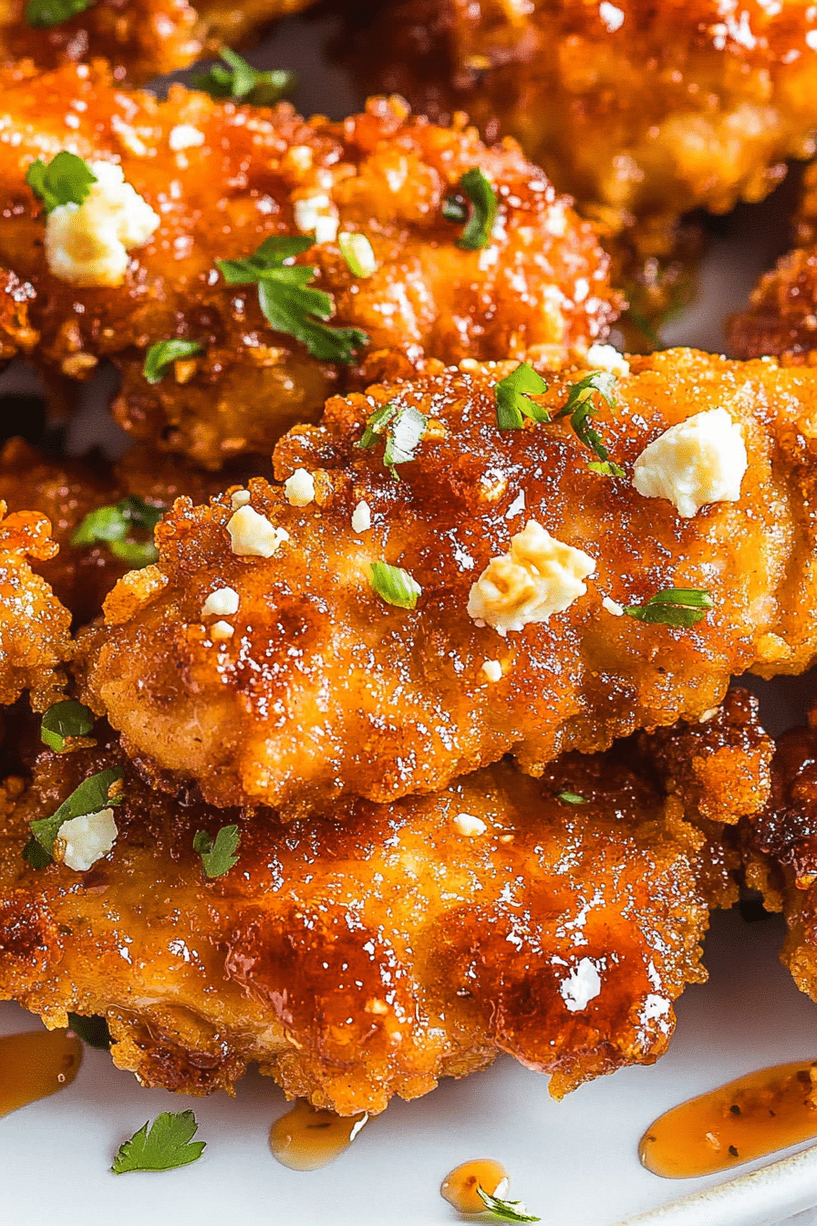 Crispy Hot Honey Feta Chicken