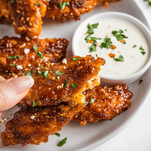 Crispy Hot Honey Feta Chicken